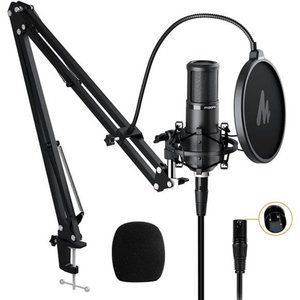 XLRCondenser Microphone,Professional Cardioid Studio Recording Mic for Streaming